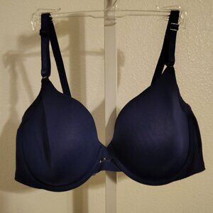 Warner's No Side Effects Underwire Smoothing Bra Size 36C Style 01356 Dark Blue